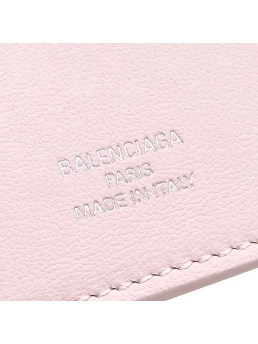 Balenciaga Coin Case Envelope Long Calf Petal Pink Army Green Matte Silver